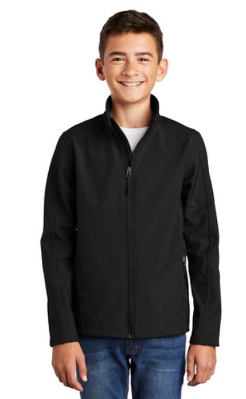 PREORDER - Youth Core Soft Shell Jacket - STEM, Size: YXL, color: Black
