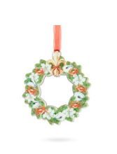 Cajun Christmas Wreath Wood Ornament