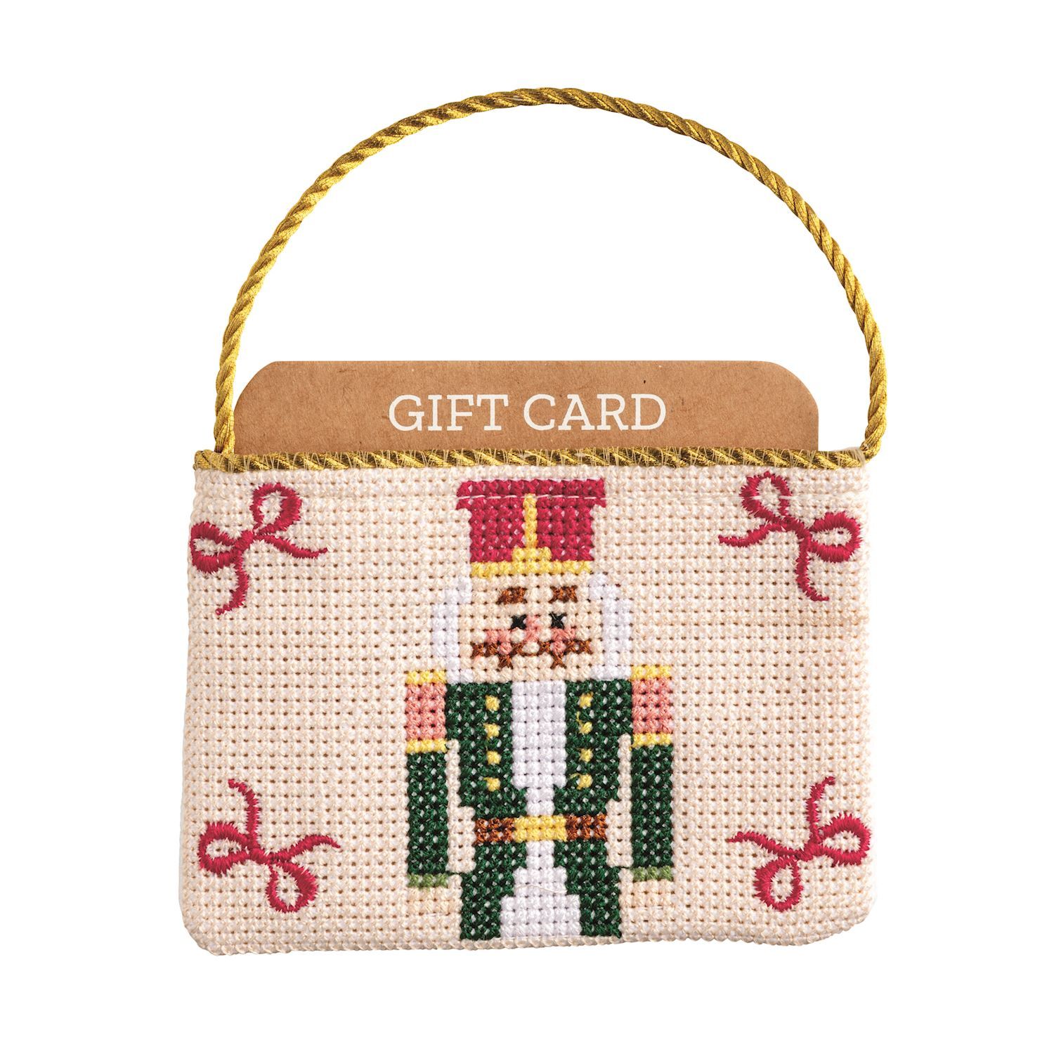 Nutcracker Needlepoint Gift Card Pouch