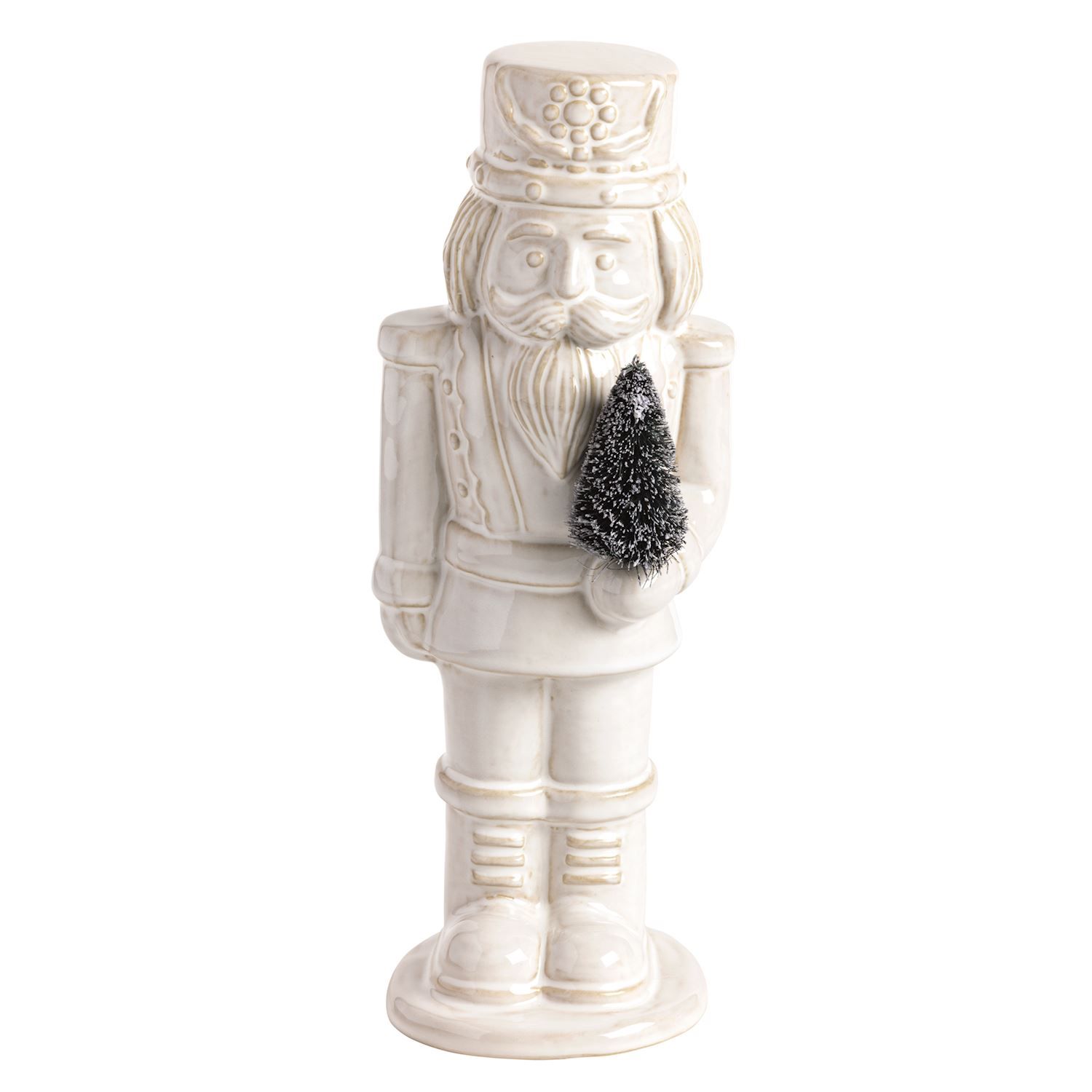 Large White Ceramic Nutcracker