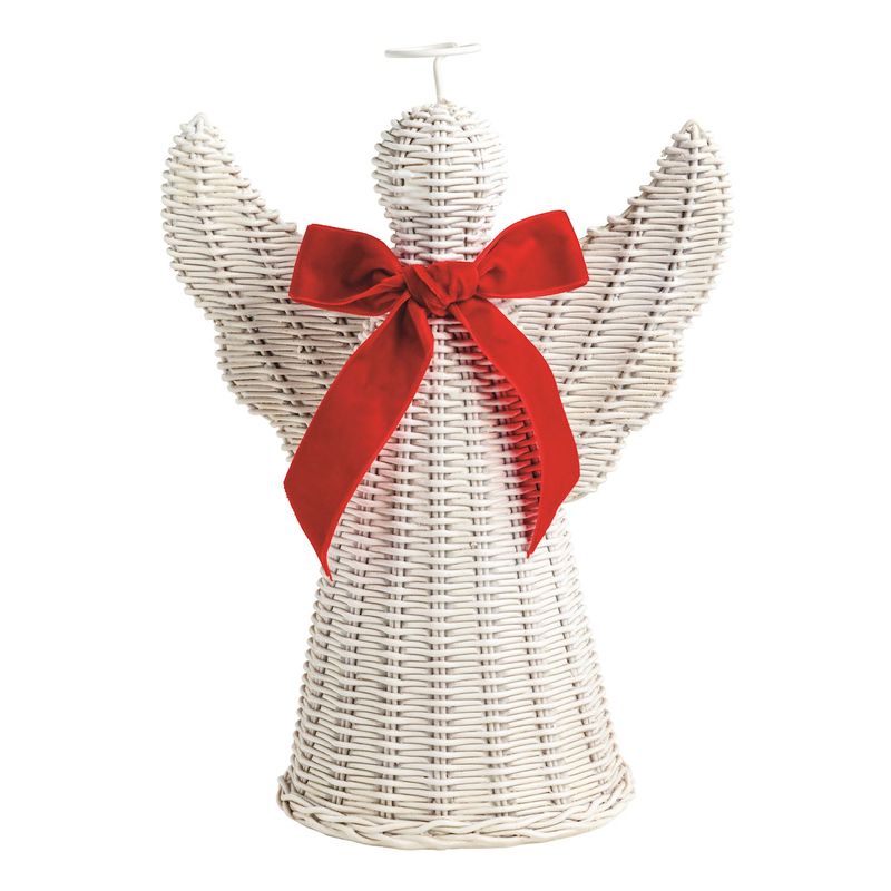 Large Red Bow Angel Sitter