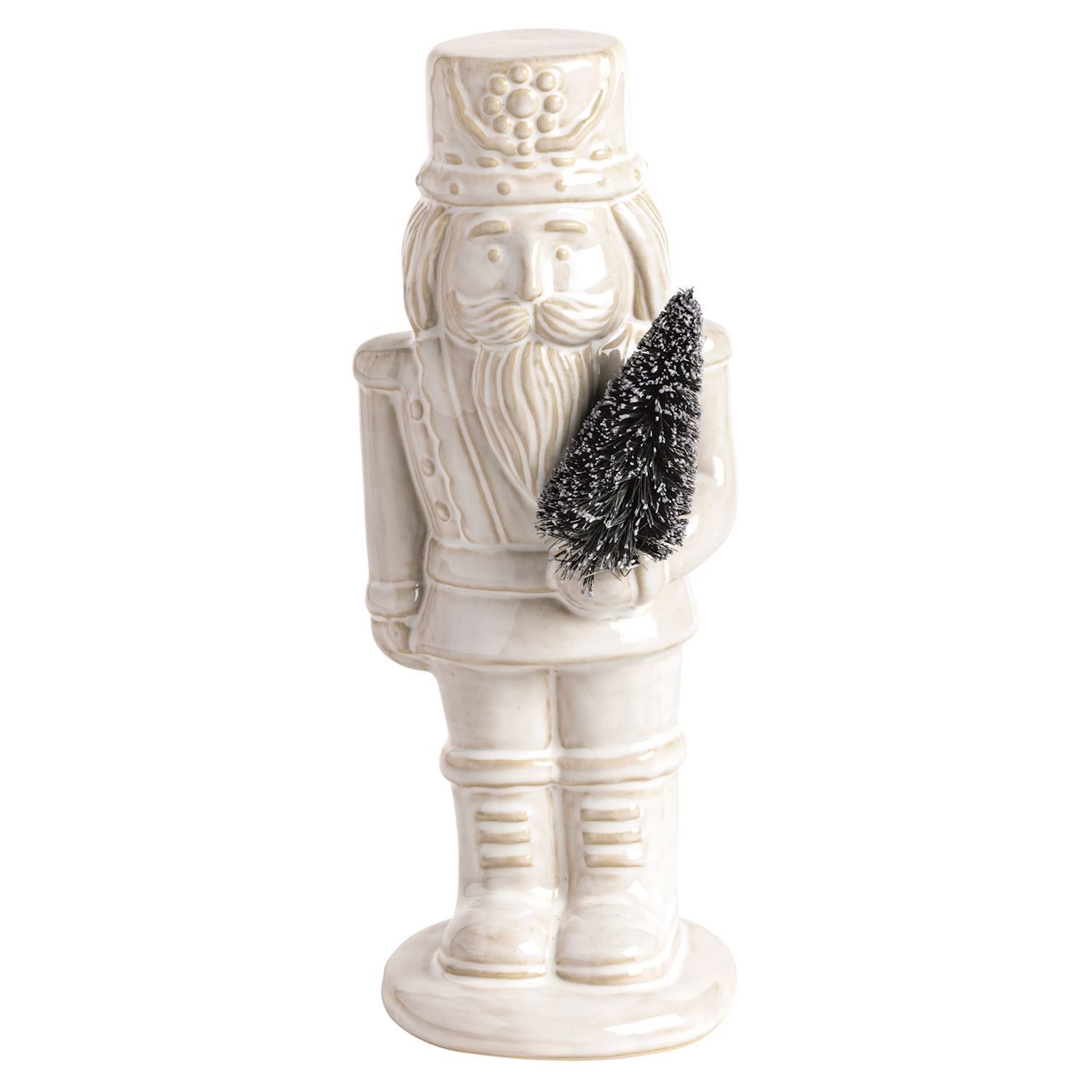 Small White Ceramic Nutcracker