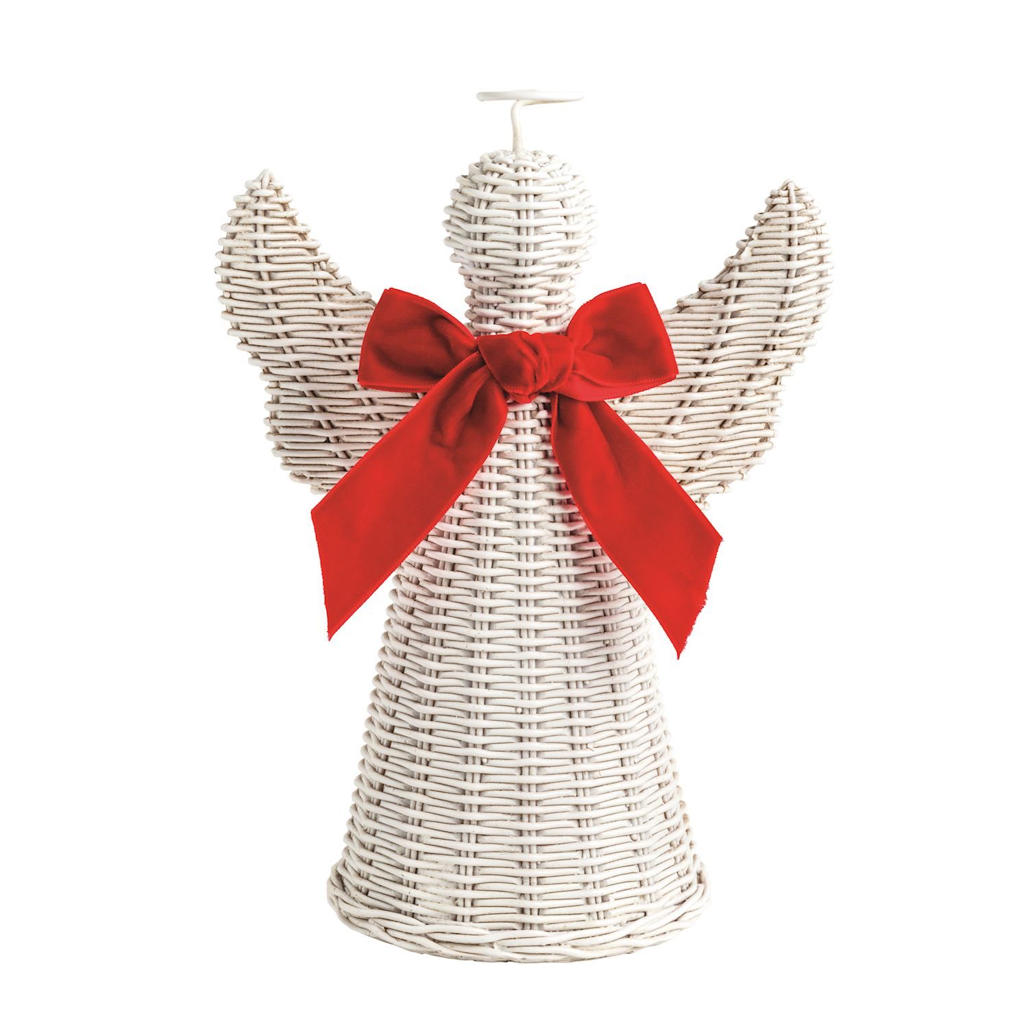 Small Red Bow Angel Sitter