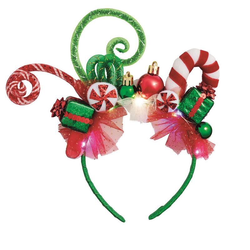 Green Light-Up Festive Christmas Headband