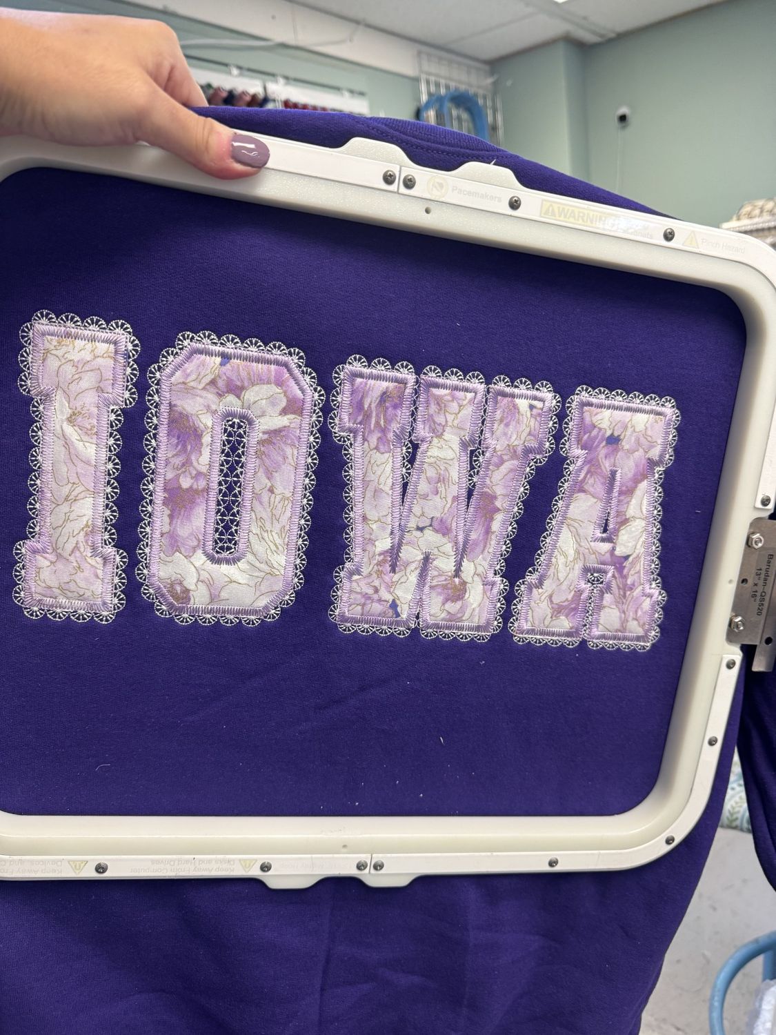 Custom School Lace Applique