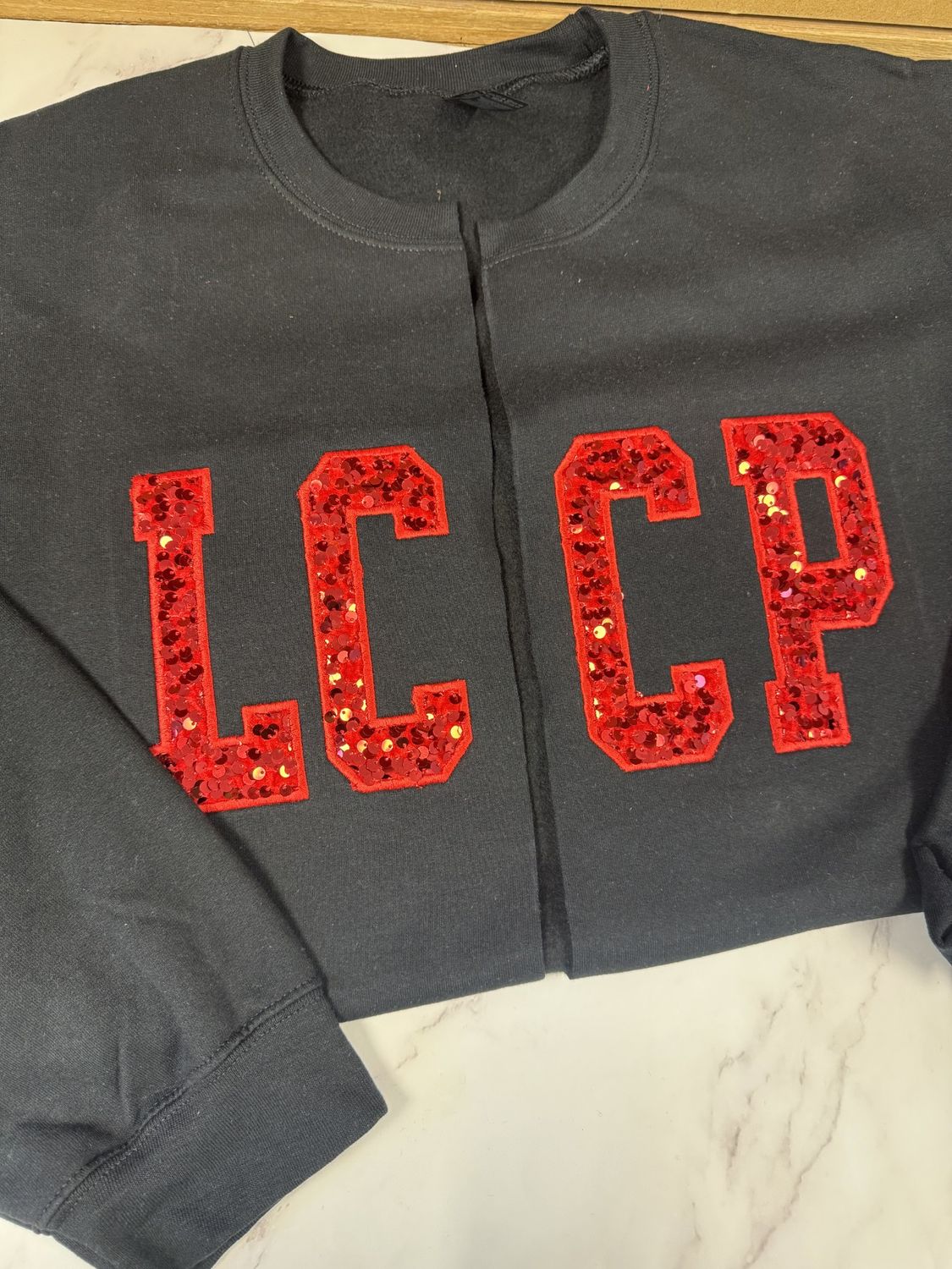 Cut Sweatshirt Cardigan Applique