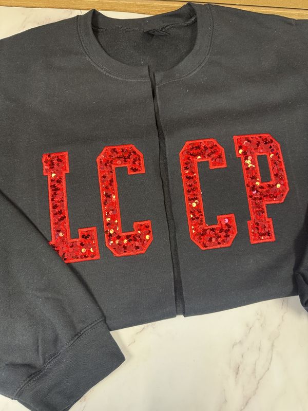 Cut Sweatshirt Cardigan Applique