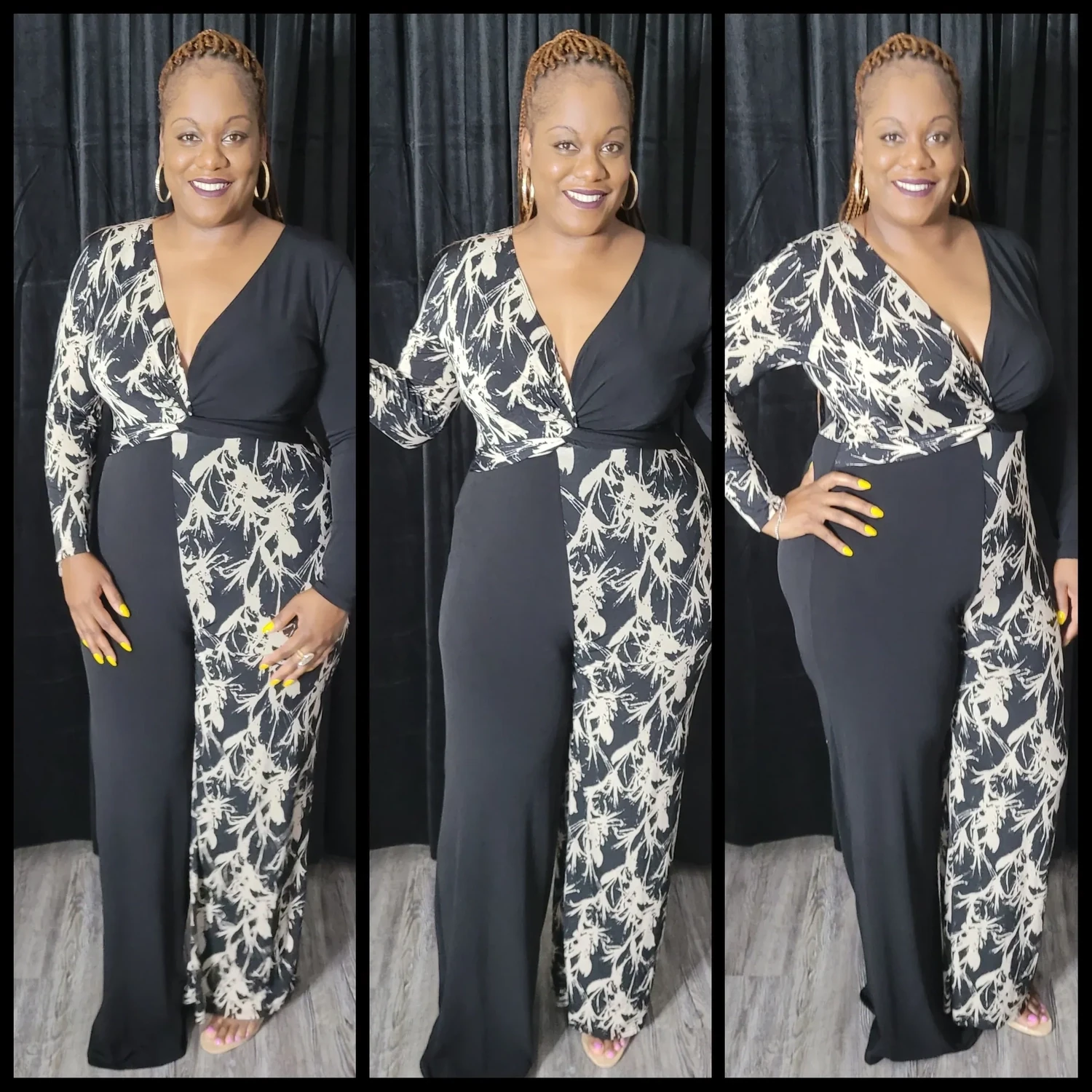 Half and half jumpsuit hotsell
