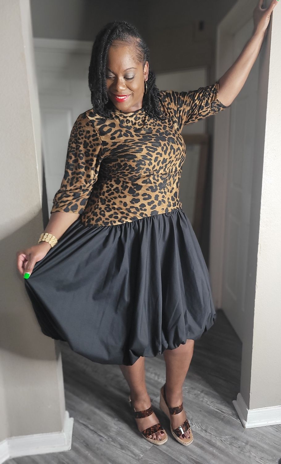 Cheetah Balloon Dress