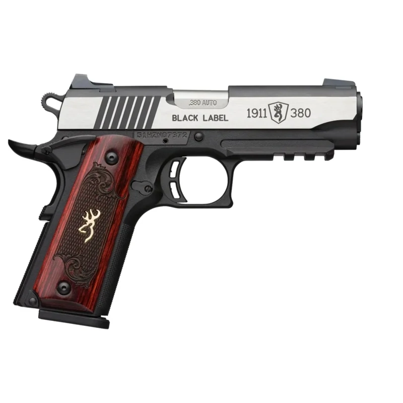 BROWNING 1911-380 BLACK LABEL MEDALLION PRO RAIL NS 380 AUTO 4.25'' 8-RD PISTOL