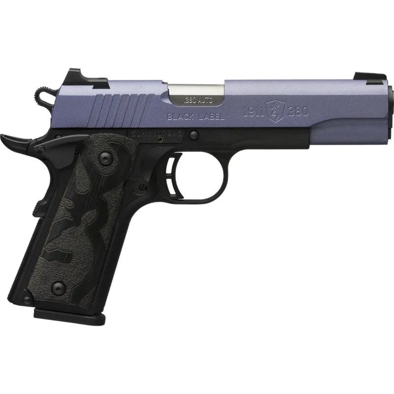 BROWNING 1911-380 BLACK LABEL CRUSHED ORCHID FULL SIZE 380 AUTO 4.25'' 8-RD SEMI-AUTO PISTOL