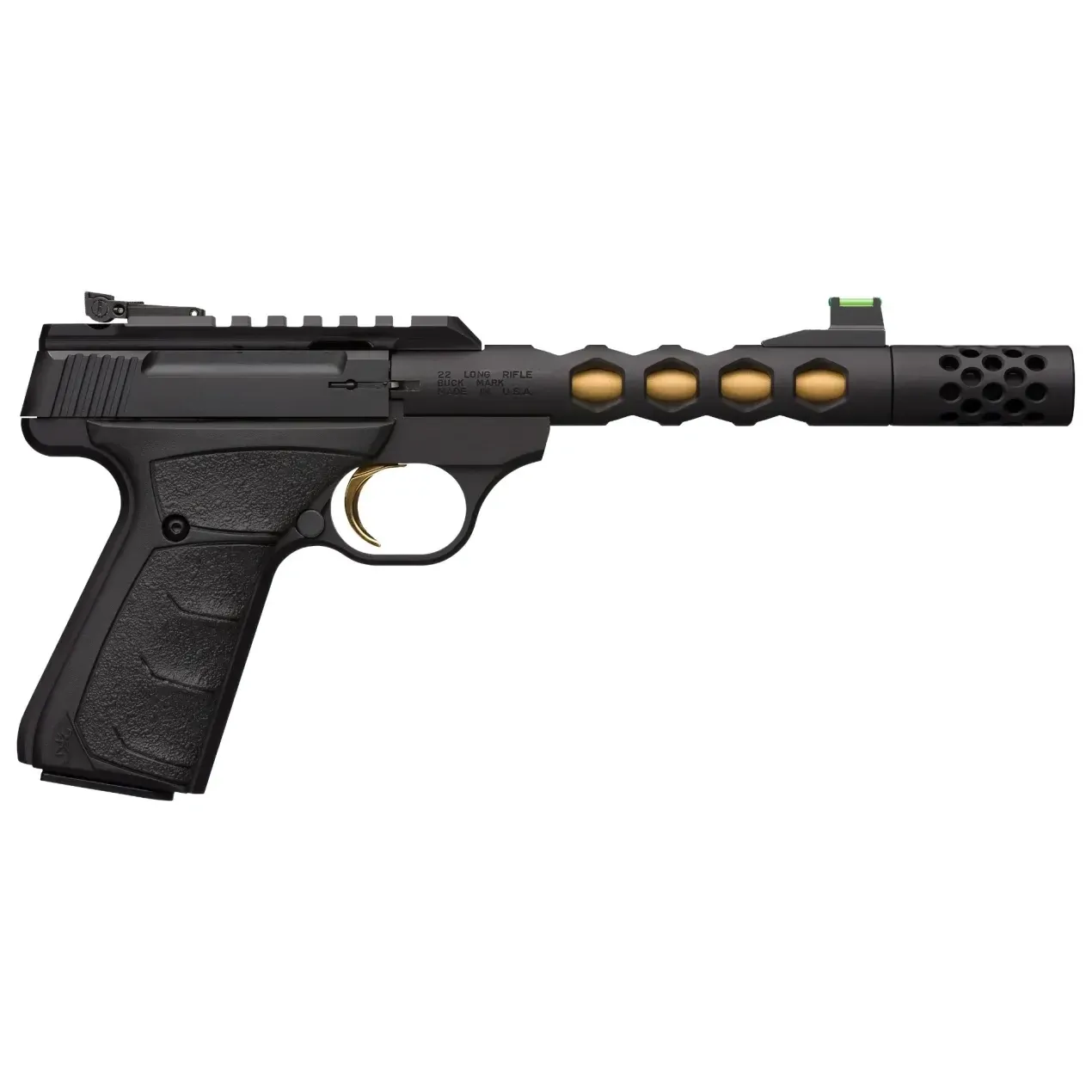 BROWNING BUCK MARK PLUS VISION BLACK/GOLD 22 LR 5.9'' 10-RD PISTOL