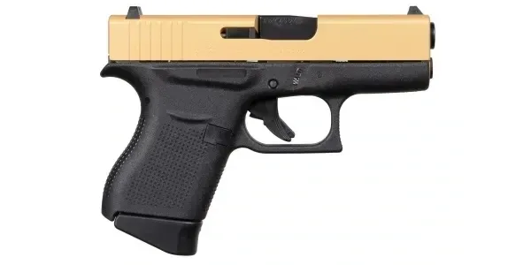 GLOCK 43 9MM 3.39" 6-RD GOLD SLIDE PISTOL