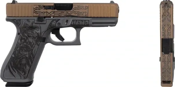 GLOCK 45 BURNT BRONZE VIKING CROW 9MM 4.02'' 17-RD SEMI-AUTO PISTOL