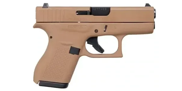 GLOCK G42 380 AUTO 3.26'' 6-RD DAVIDSON'S DARK EARTH PISTOL