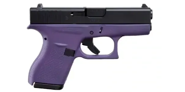 GLOCK G42 380 AUTO 3.26'' 6-RD PURPLE & ELITE BLACK PISTOL