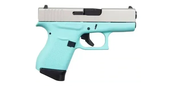 GLOCK G43 USA 9MM 3.39'' 6-RD ROBIN'S EGG BLUE & ALUMINUM PISTOL