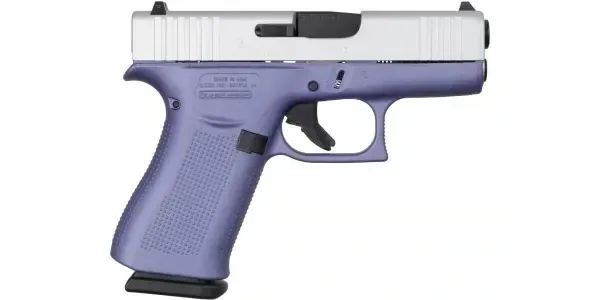 GLOCK G43X ORCHID SATIN ALUMINUM 9MM 3.41'' 10-RD SEMI-AUTO PISTOL
