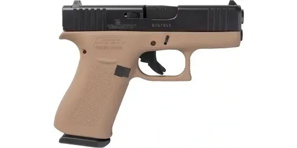 GLOCK G43X USA 9MM 3.4'' 10-RD DAVIDSON'S DARK EARTH & BLACK PISTOL