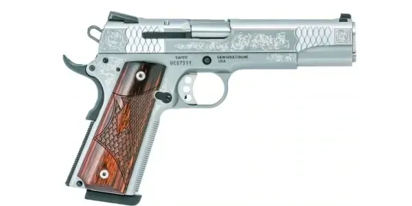 S&W 1911 ENGRAVED 45 AUTO 5'' 8-RD PISTOL