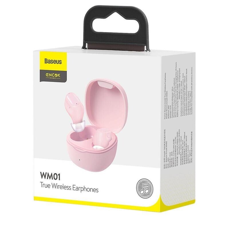 Baseus Encok WM-01 BT Auriculares ROSA