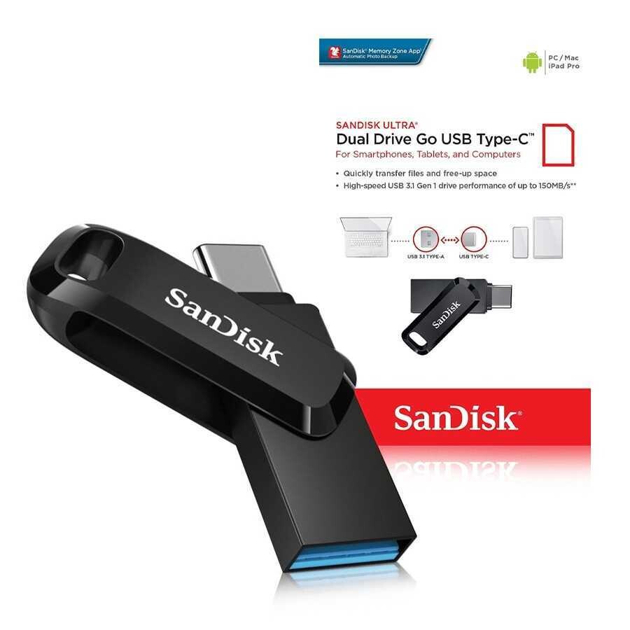 SANDISK PEN DRIVE DUAL TIPO C Y PC 128GB