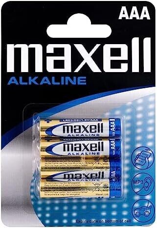 PILAS ALKALINAS AAA PACK DE 4 MAXELL