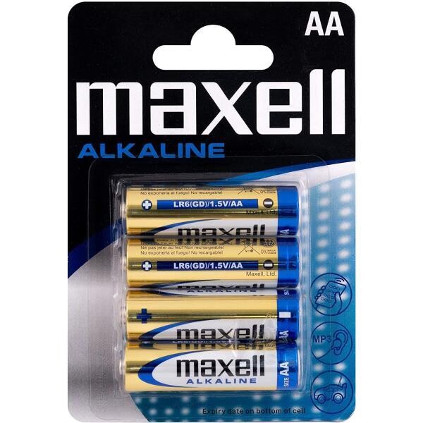 PILAS ALKALINAS AA PACK DE 4 MAXELL