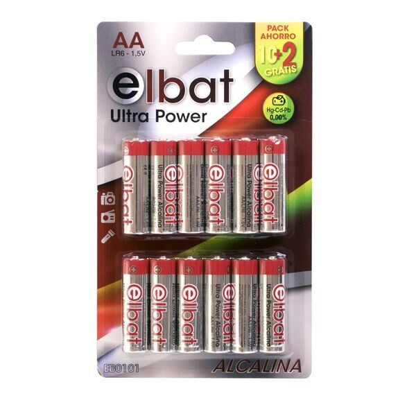 PACK 12 PCS PILAS ALCALINAS LR03/AA ELBAT