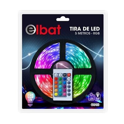 TIRA DE LED 12V 5 METROS RGB ELBAT