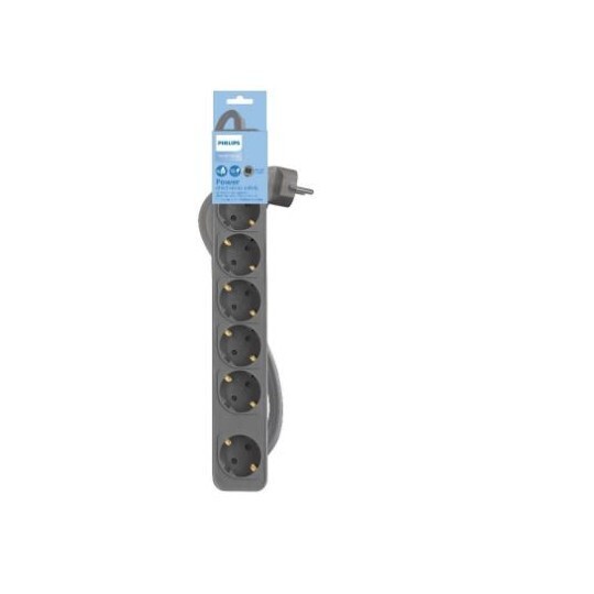 Regleta de 6 enchufes Philips