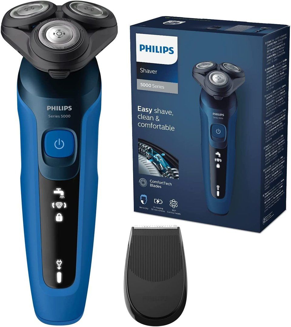 Afeitadora - PHILIPSShaver Series 5000 S5466/17 inalámbrica, Azul