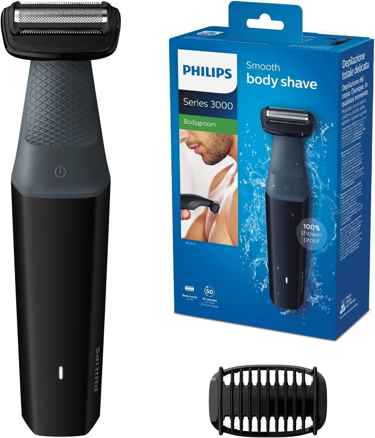 Bodygroom Recortador corporal e íntimo impermeable BG3010/15