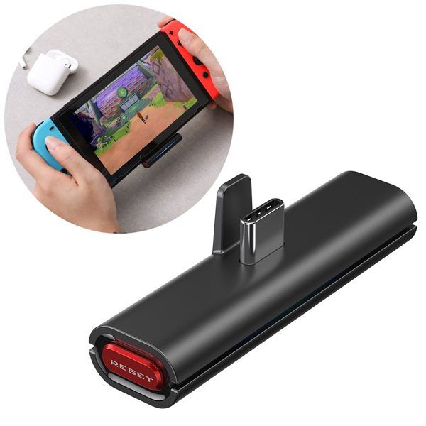 Baseus-adaptador inalámbrico con Bluetooth BA05, accesorio Nintendo Switch para auriculares, altavoz, cargador y mas.