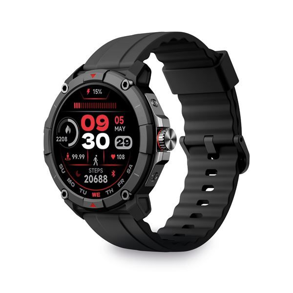 Ksix Smartwatch con GPS, llamadas BT, Compass, Ritmo Cardiaco, IP68