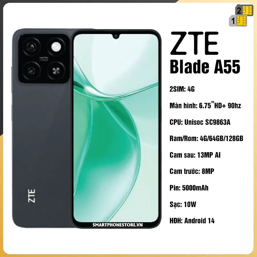 ZTE BLADE A55 MOVIL 6GB+6GB RAM + 64GB