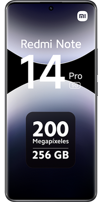 Xiaomi Redmi Note 14 Pro 5G, Negro medianoche, 256 GB, 8 GB RAM