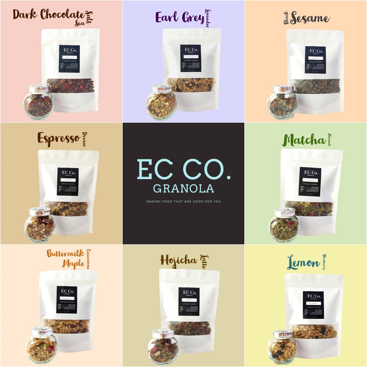 EC Food Granola in 8 Unique Flavours