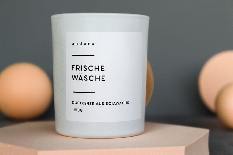 Duftkerze im Glas - Frische Wäsche Duftkerze im Glas - Frische Wäsche