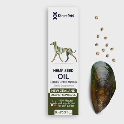 Korure Pets Hemp Seed Oil + Mussel Oil 9ml