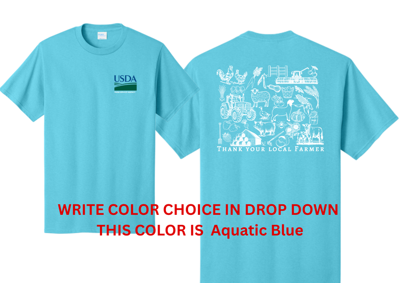 USDA THANK YOUR LOCAL FARMER Port &amp; Co™ Core Cotton Tee.