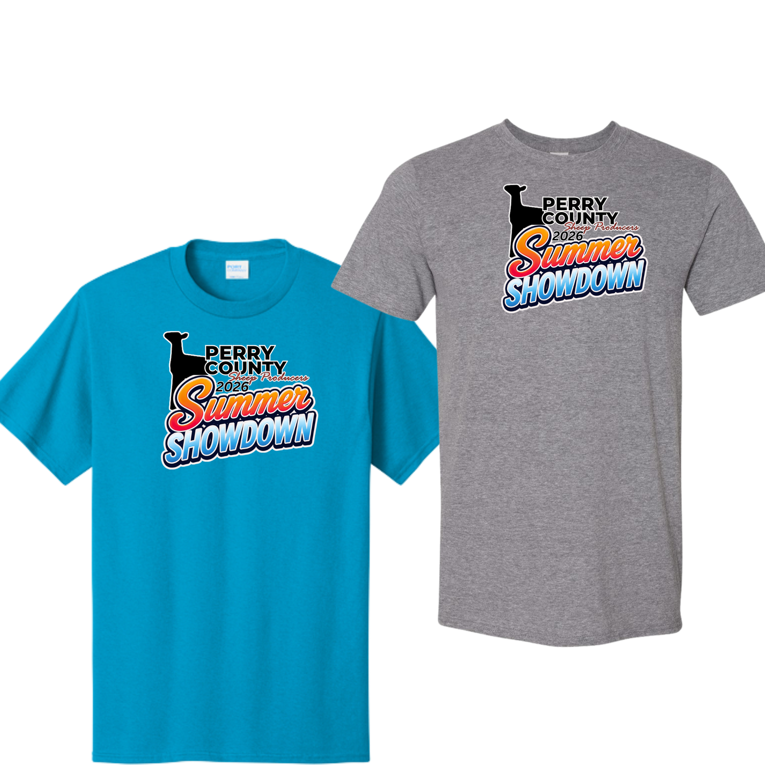 PERRY COUNTY SUMMER SHOWDOWN tshirt 50/50 cotton/polyester PERRY COUNTY SUMMER SHOWDOWN tshirt 50/50 cotton/polyester