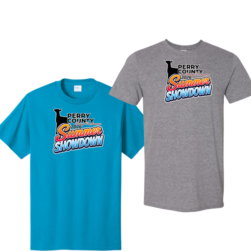 PERRY COUNTY SUMMER SHOWDOWN tshirt 50/50 cotton/polyester PERRY COUNTY SUMMER SHOWDOWN tshirt 50/50 cotton/polyester
