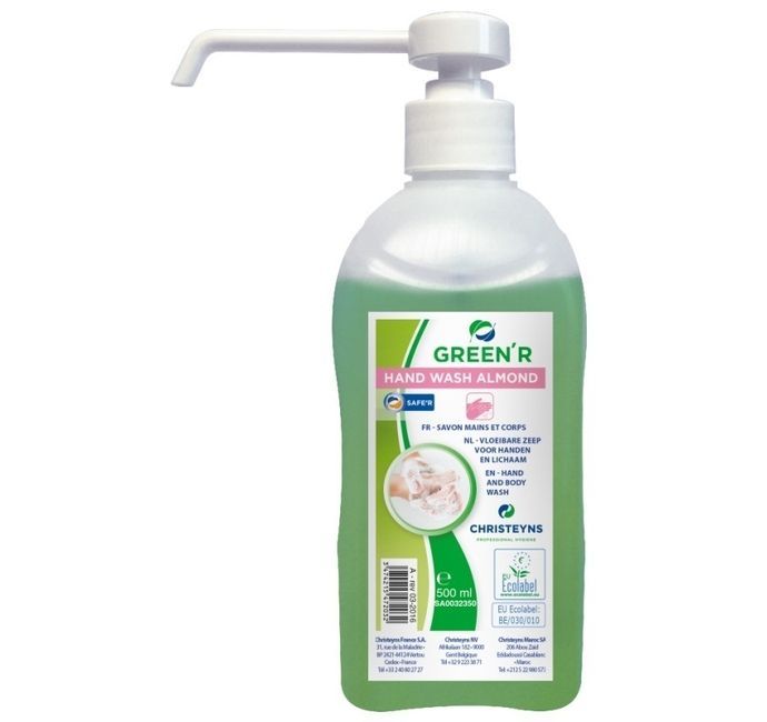 GREEN'R HAND WASH ALMOND Hand & Body Zeep 500 ml GREEN'R HAND WASH ALMOND Hand & Body Zeep 500 ml