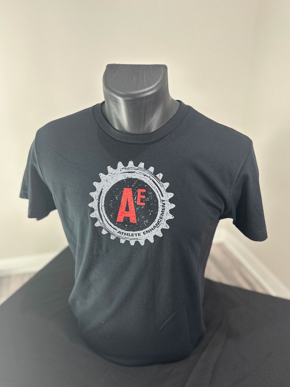 AE Black Crewneck T-shirt with Spine