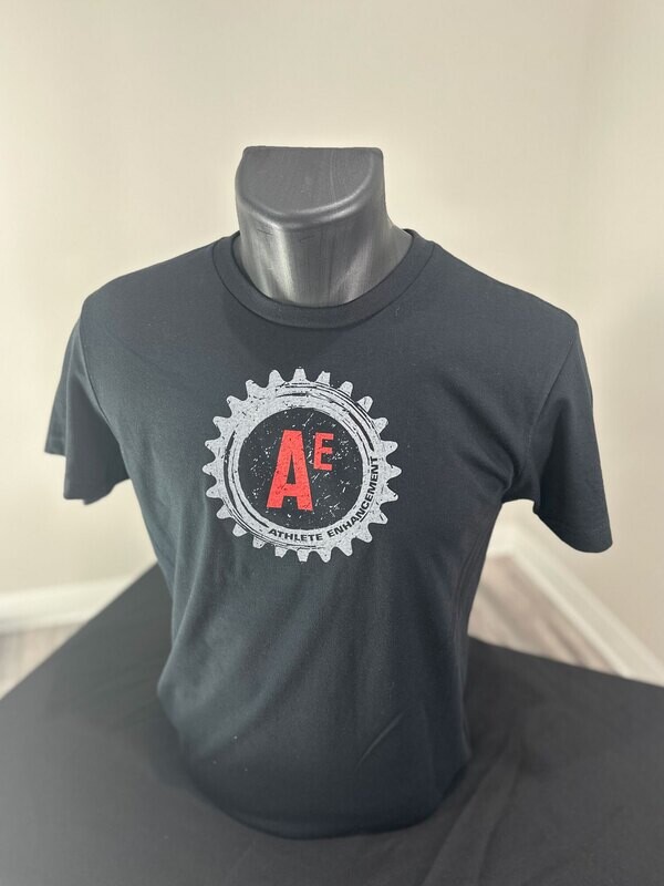 AE Black Crewneck T-shirt with Spine