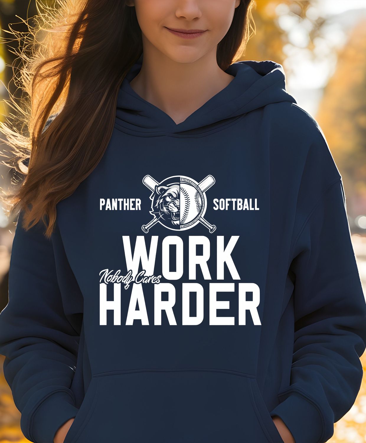 PANTHER Softball - NOBODY CARES WORK HARDER SHIRT
