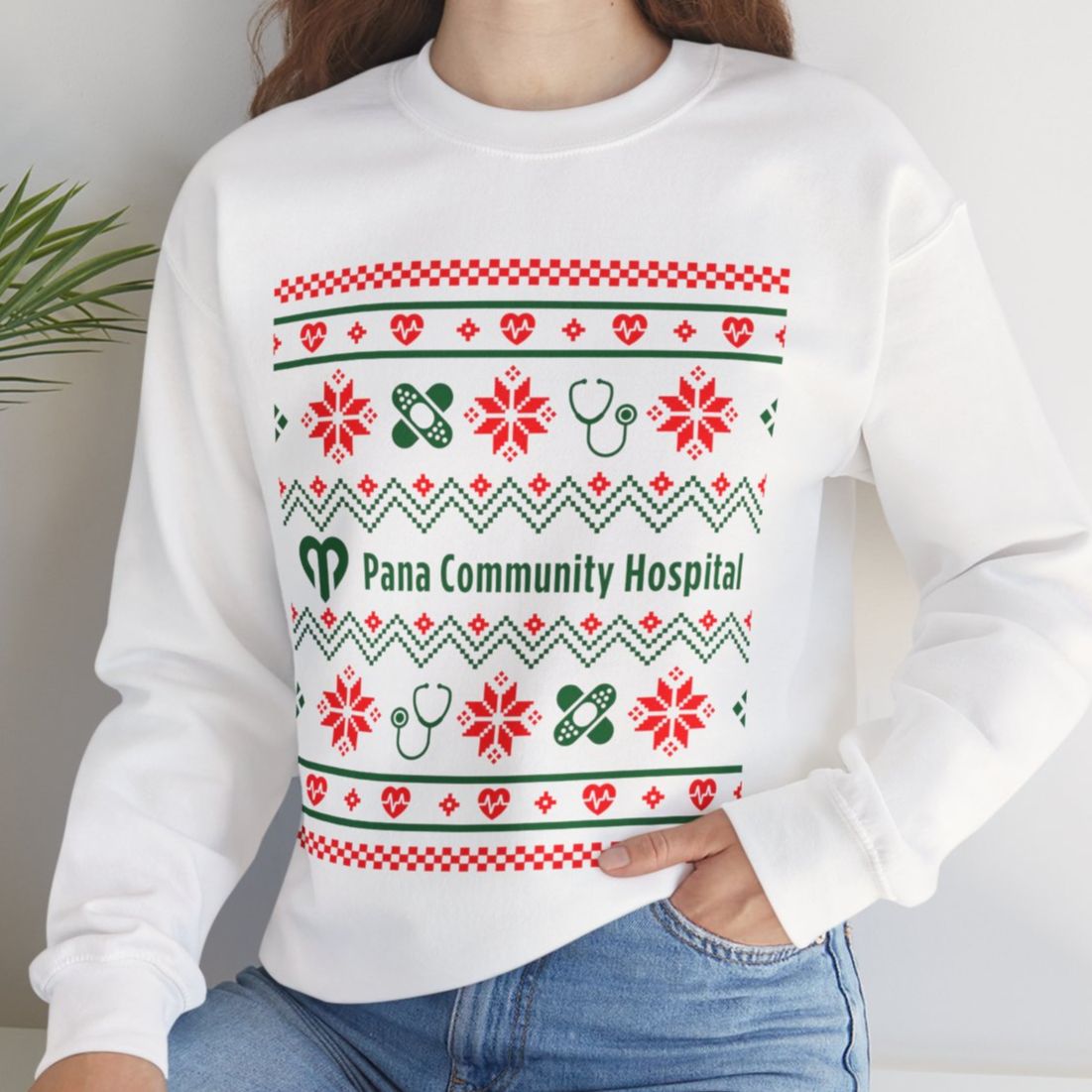 PCH CHRISTMAS SWEATER SHIRT - BAND-AID/STETHOSCOPE