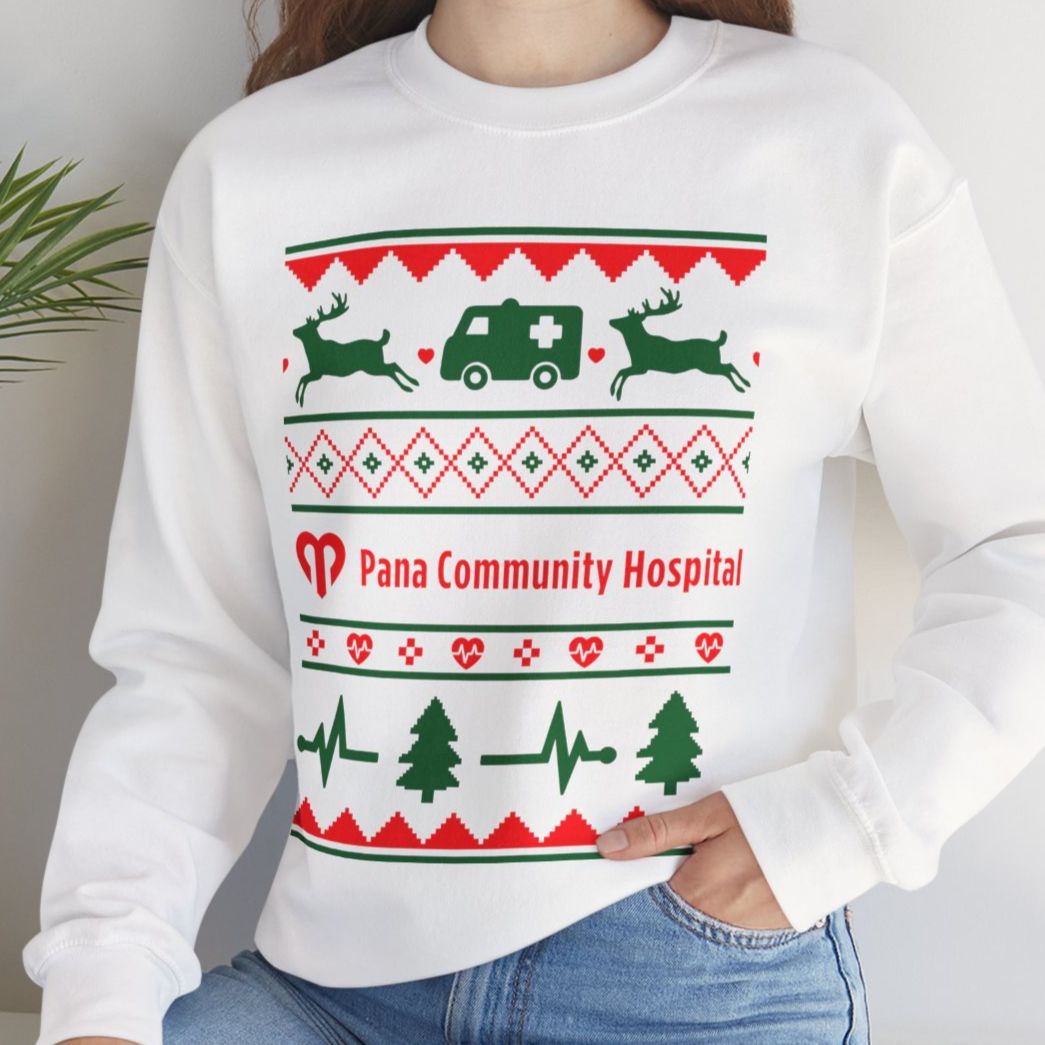 PCH CHRISTMAS SWEATER SHIRT - DEER/AMBULANCE