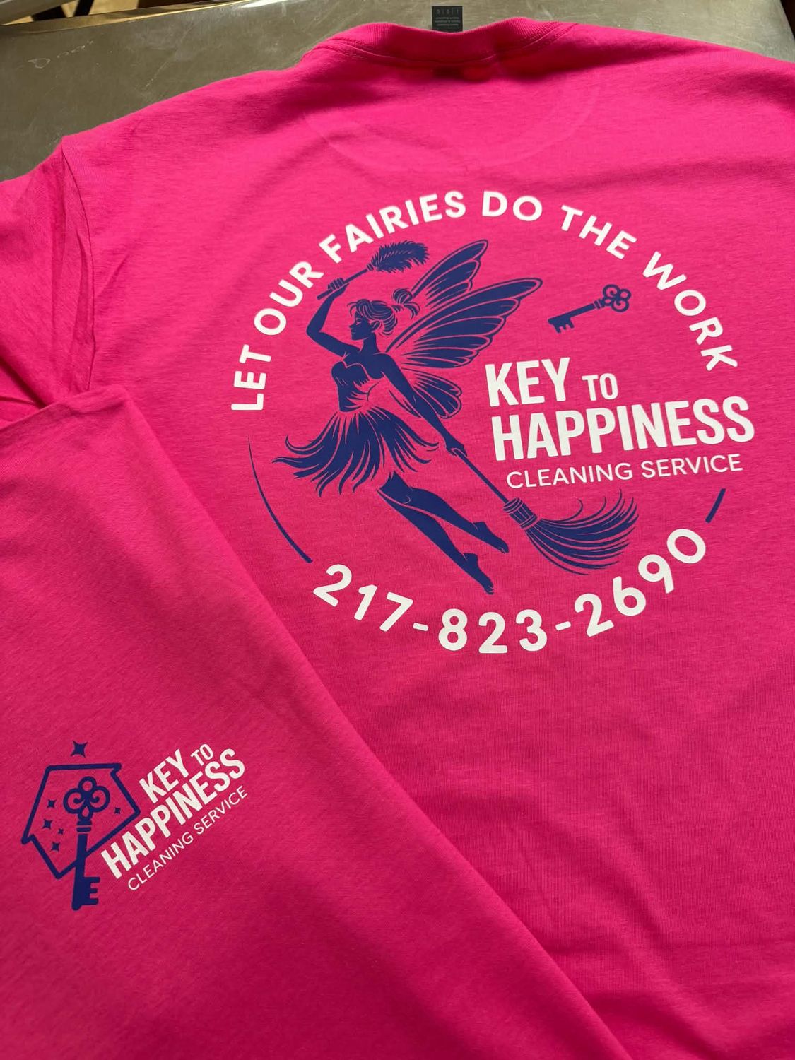 KEY TO HAPPINESS CLEANING SERVICES FUNDRAISER SHIRT